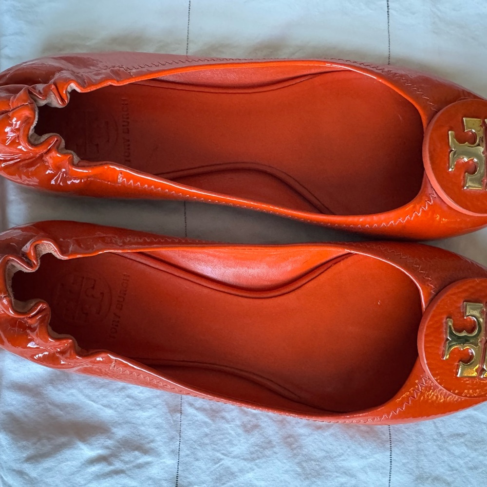 Tory Burch Orange Ballet Flats